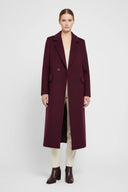 Barclay & Bloom | Women’s Long Double-Breasted Coat with Lapel Collar