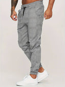 Williams Men’s Checked Jogger Pants – Slim Fit Trousers