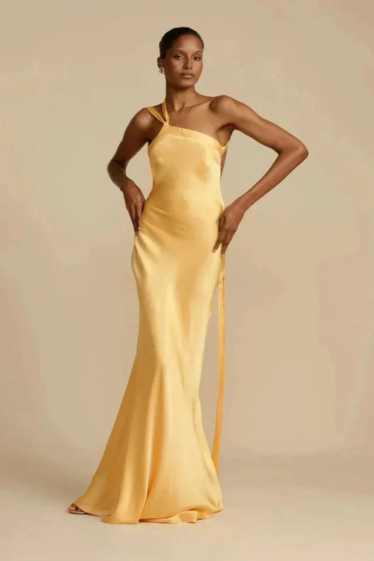 Soraya – One Shoulder Asymmetric Long Maxi Dress