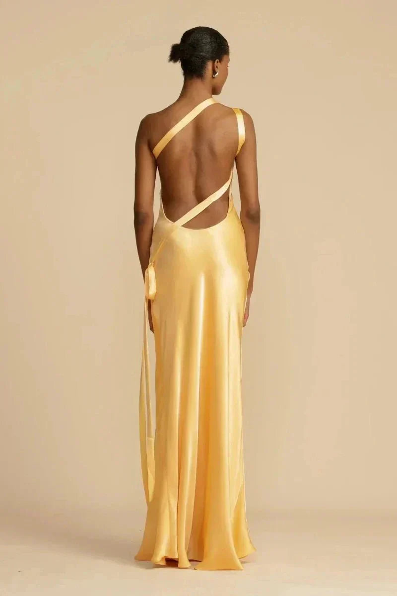 Soraya – One Shoulder Asymmetric Long Maxi Dress