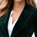 Odessa | Velvet Blazer with Button Detail