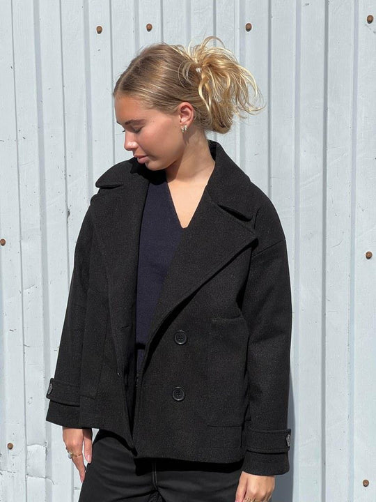 Camille – Women’s double-breasted wool blend coat