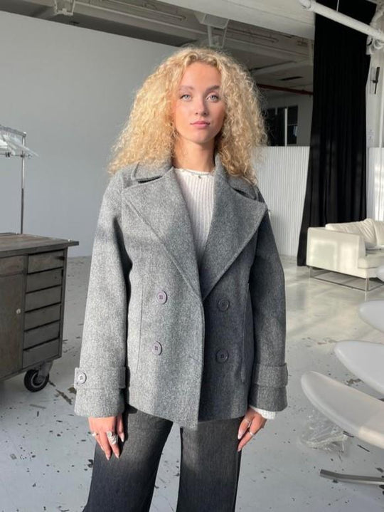 Camille – Women’s double-breasted wool blend coat