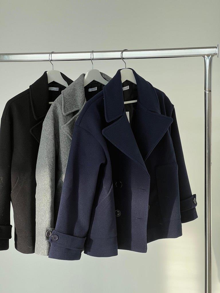 Camille – Women’s double-breasted wool blend coat