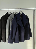 Camille – Damen Doppelreihiger Wollmischmantel