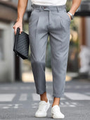 Lorenzo | Slim Fit Pinstripe Trousers