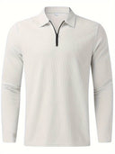 Barclay & Bloom – Men's Casual Zip-up Polo With V-Neck