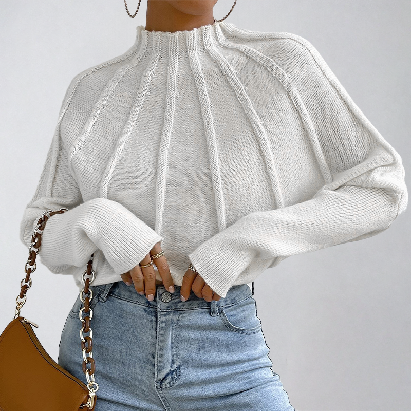 Selene – Women’s high turtle neck knit sweater