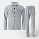 Men’s Waffle Set Shirt and Pants Lightweight Spring Outfit