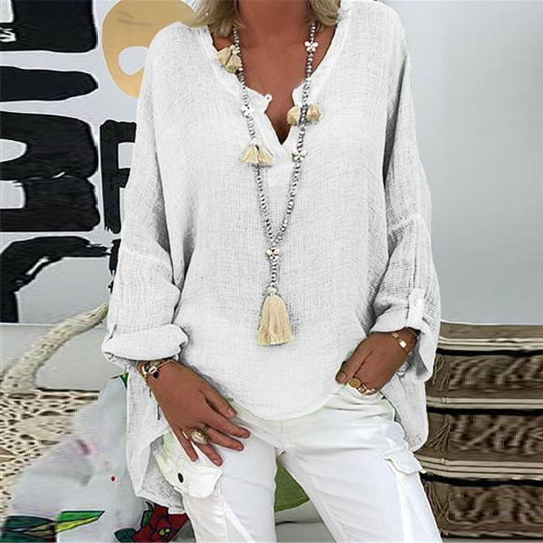 Emelie – Women’s Linen Blouse with Relaxed Fit