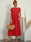 Corsica - Summer Dress With Solid Bag