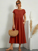 Corsica - Summer Dress With Solid Bag