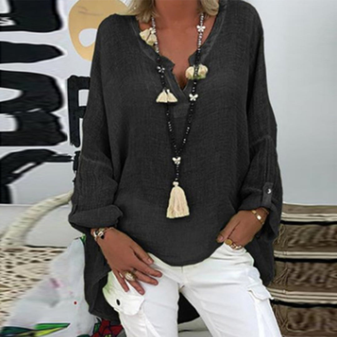 Emelie – Women’s Linen Blouse with Relaxed Fit