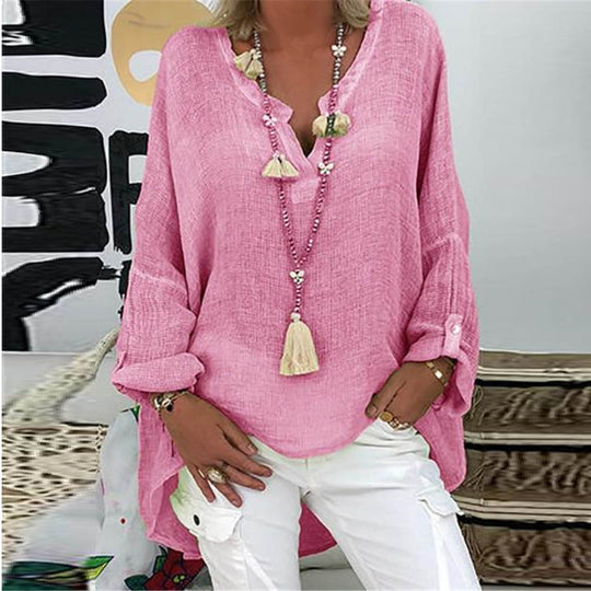 Emelie – Women’s Linen Blouse with Relaxed Fit