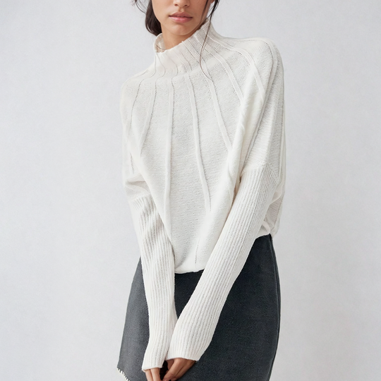 Selene – Women’s high turtle neck knit sweater