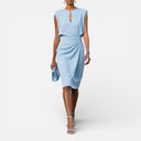 Women’s Classic Ruched Sheath Dress Wedding Guest