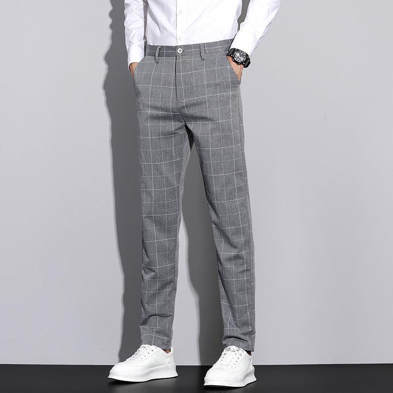 Mason | Slim Fit Checked Trousers