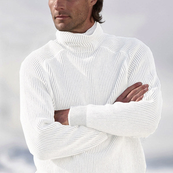 Harrison Men’s Sweater – Ribbed Turtleneck Knit Pullover
