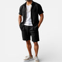 Men’s Cotton Linen Blend Two Piece Set Breathable Casual Summer Outfit