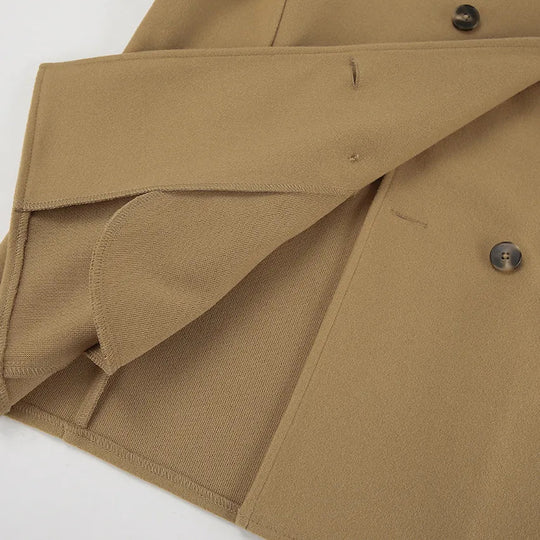 Mara Women’s Wool Coat – Short Double Breasted Jacket