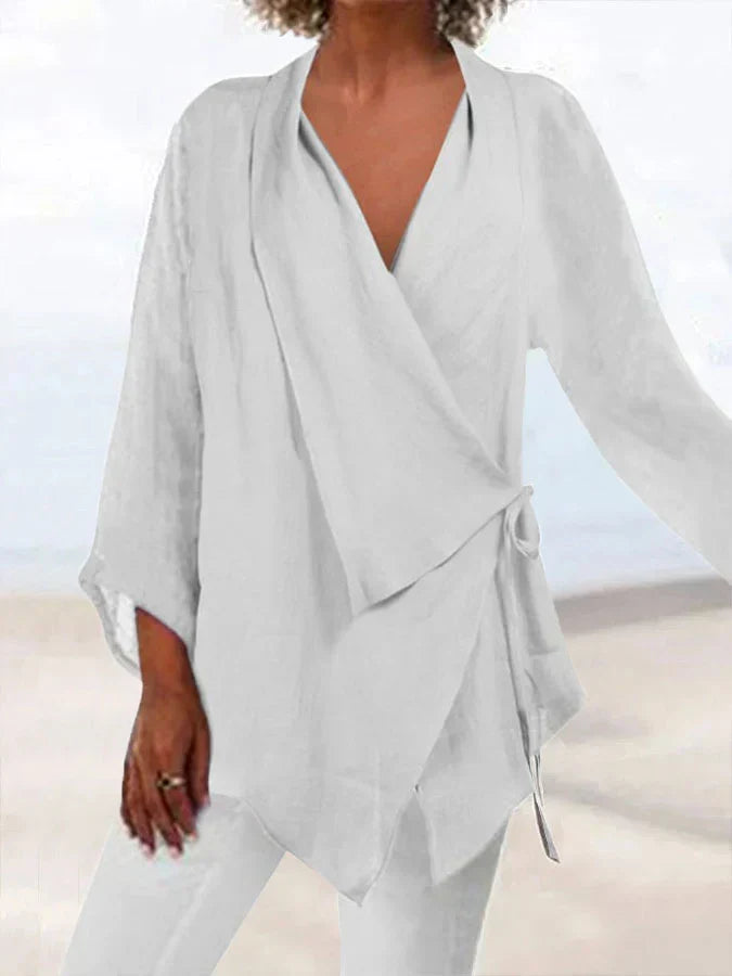 Sierna – Women’s Casual Shirt with Drawstring Details
