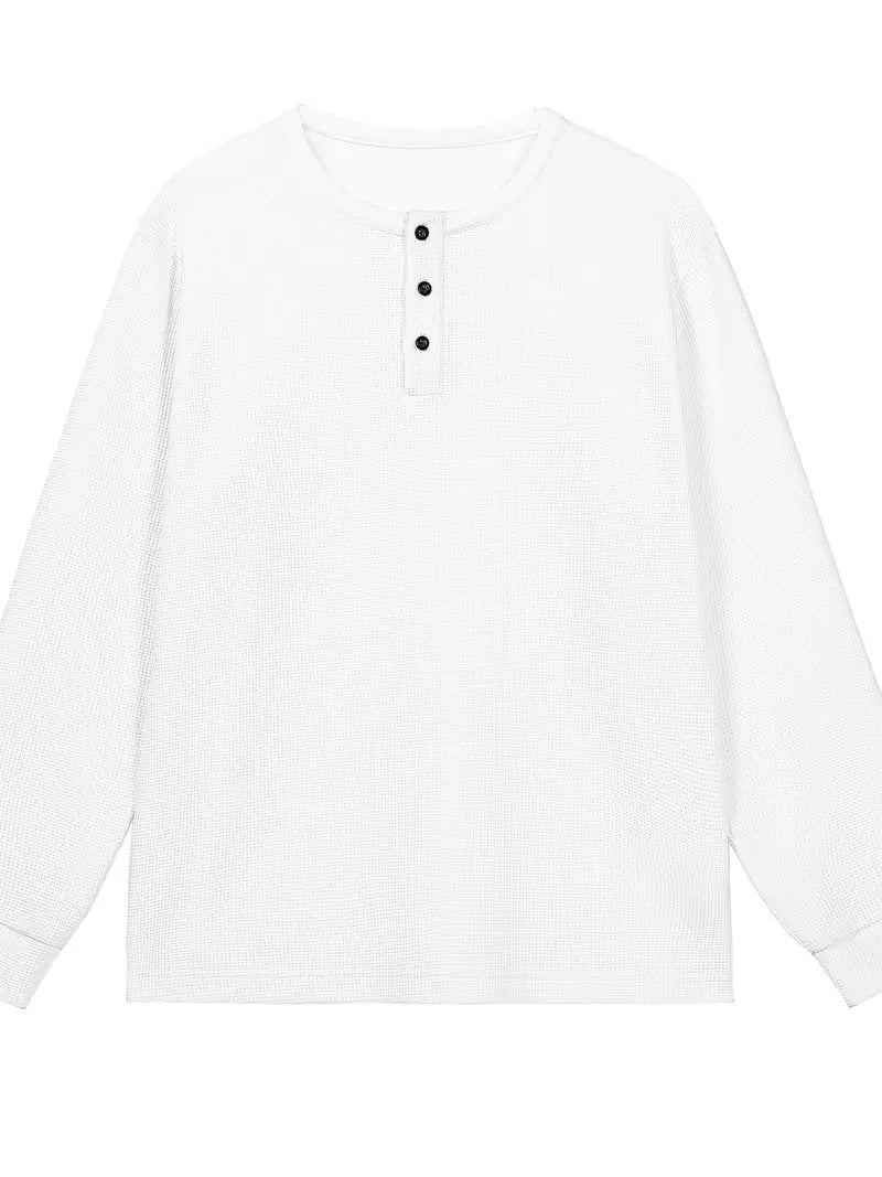 Barclay & Bloom | Men’s Henley Long Sleeve Shirt – Casual Cotton Knit Top