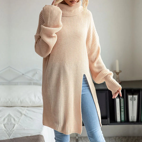Adrienne – Women’s knitted turtleneck sweater tunic