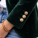 Odessa | Velvet Blazer with Button Detail