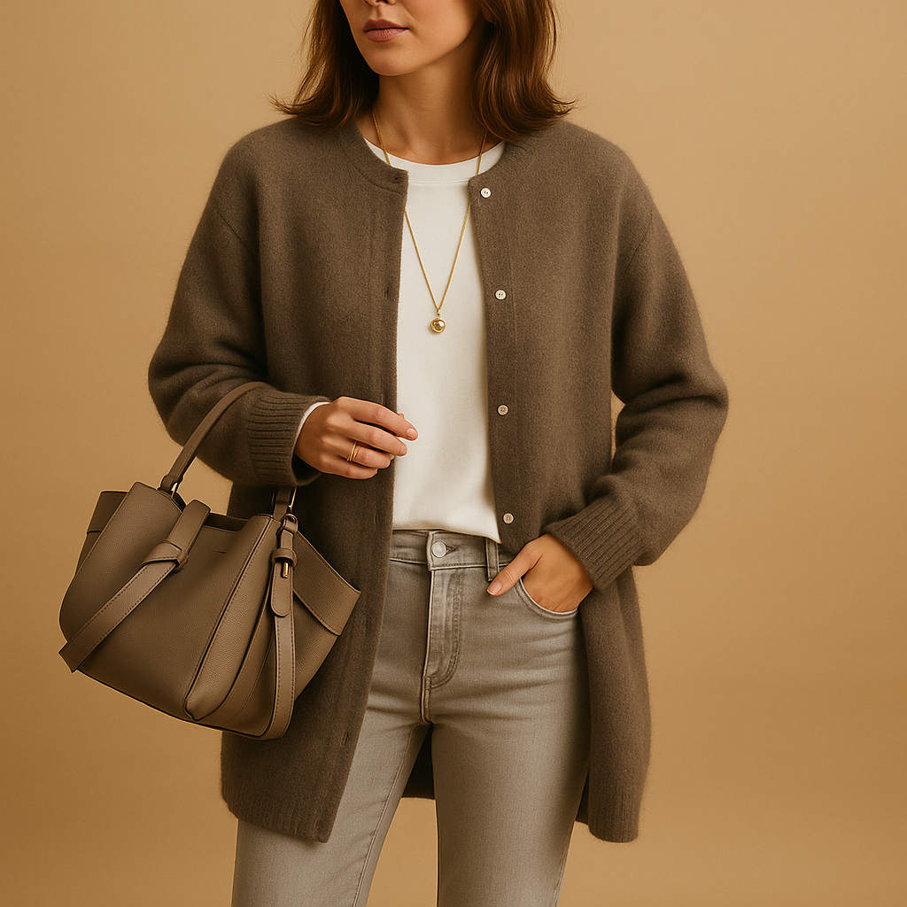 Amara Women’s Cardigan – Long Sleeve Button Front Knit