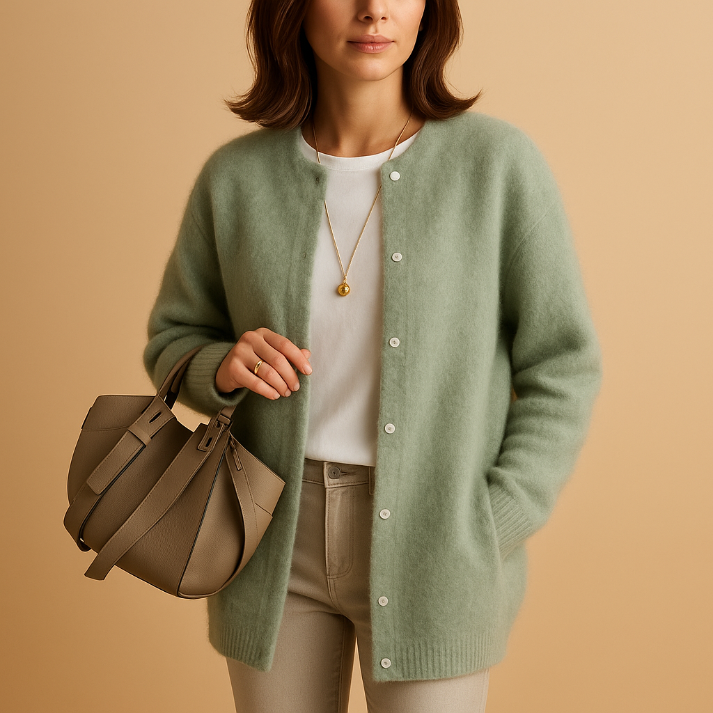 Amara Women’s Cardigan – Long Sleeve Button Front Knit