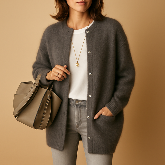 Amara Women’s Cardigan – Long Sleeve Button Front Knit