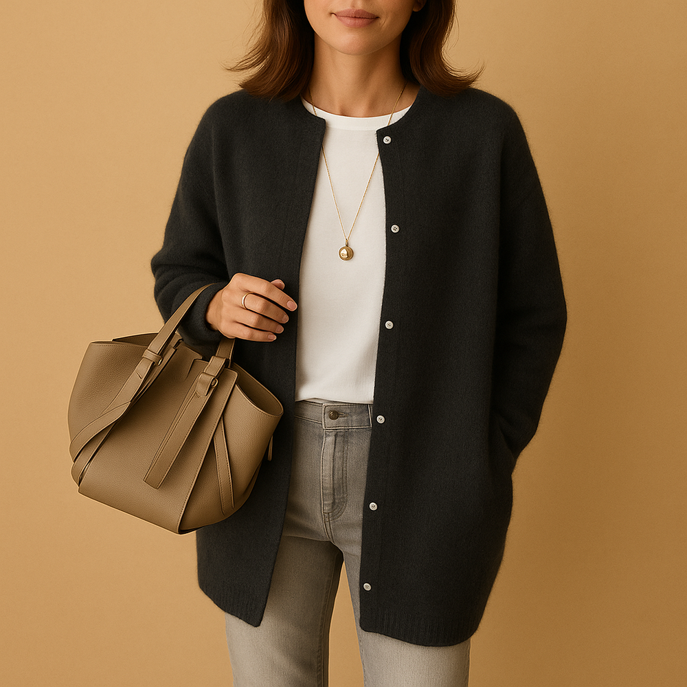 Amara Women’s Cardigan – Long Sleeve Button Front Knit