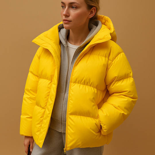 Yara Women’s Puffer Jacket – Long Sleeve Hooded Winter Coat