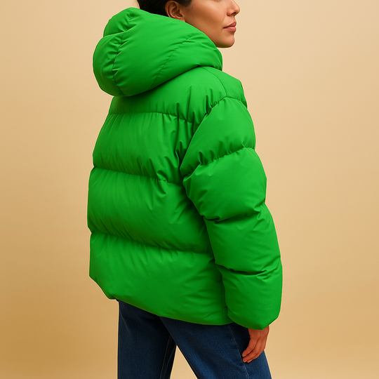 Yara Women’s Puffer Jacket – Long Sleeve Hooded Winter Coat