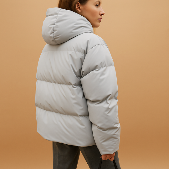 Yara Women’s Puffer Jacket – Long Sleeve Hooded Winter Coat