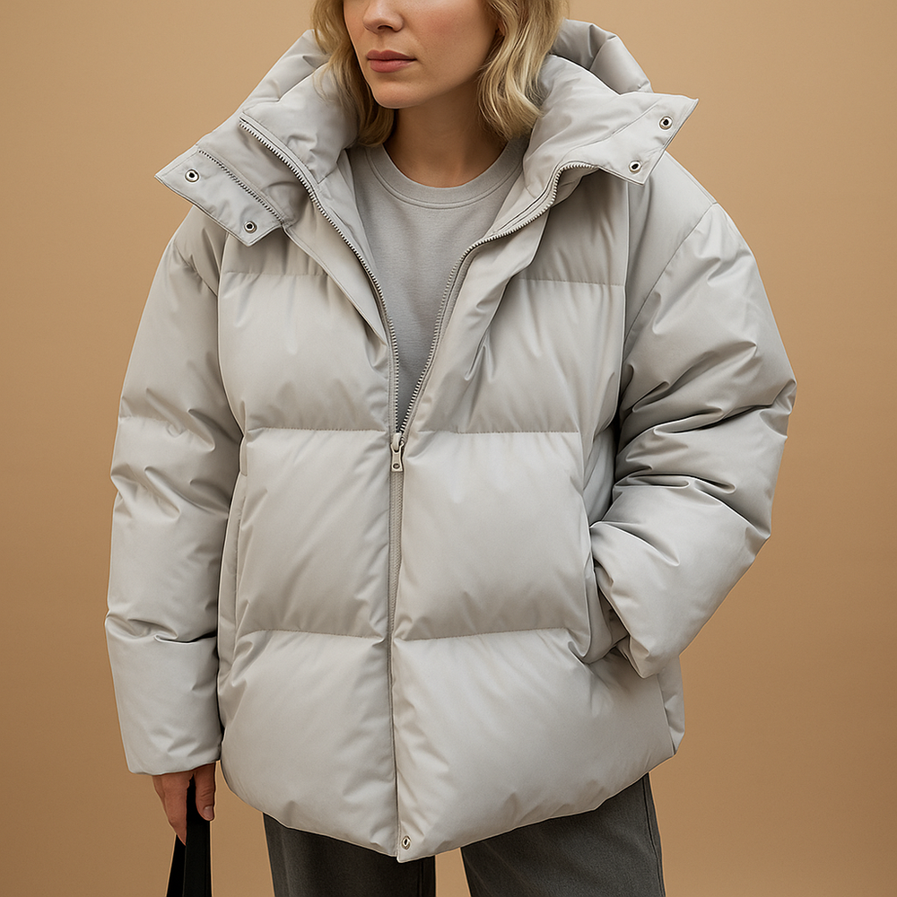 Yara Women’s Puffer Jacket – Long Sleeve Hooded Winter Coat