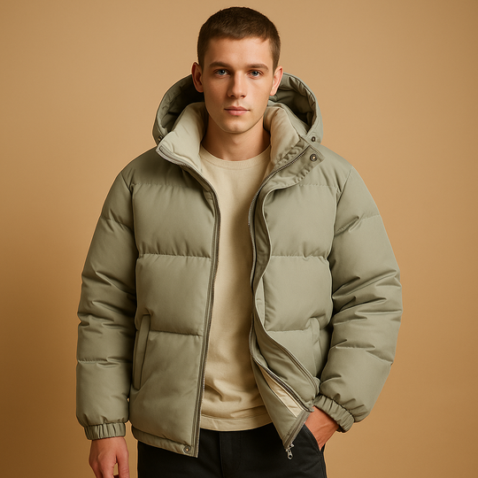 Barclay & Bloom | Heren Puffer Jas – Gewatteerde Winterjas met Capuchon