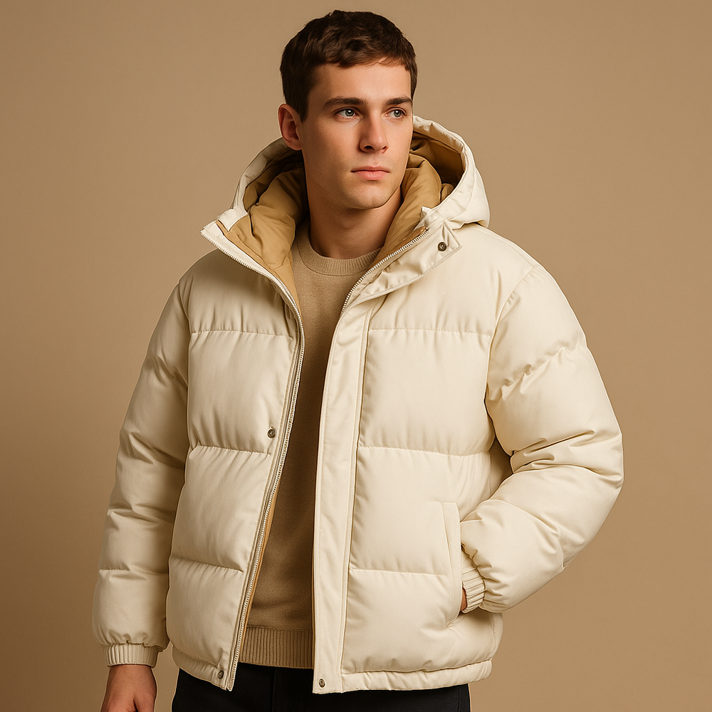 Barclay & Bloom | Herren Steppjacke – Gefütterter Wintermantel mit Kapuze