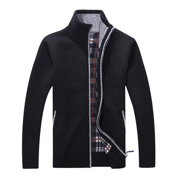 Men’s Cardigan – Zip-Up Knit Sweater