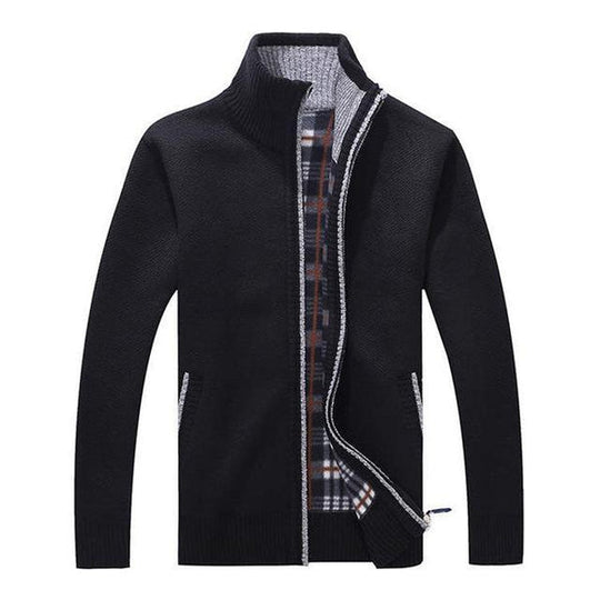 Men’s Cardigan – Zip-Up Knit Sweater