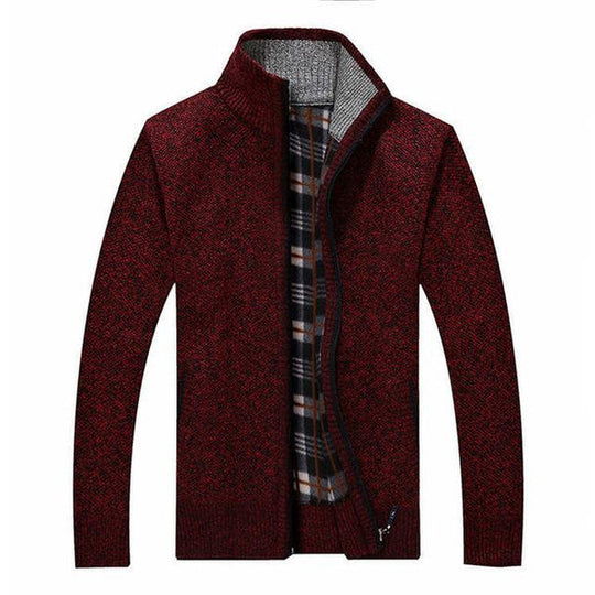 Men’s Cardigan – Zip-Up Knit Sweater