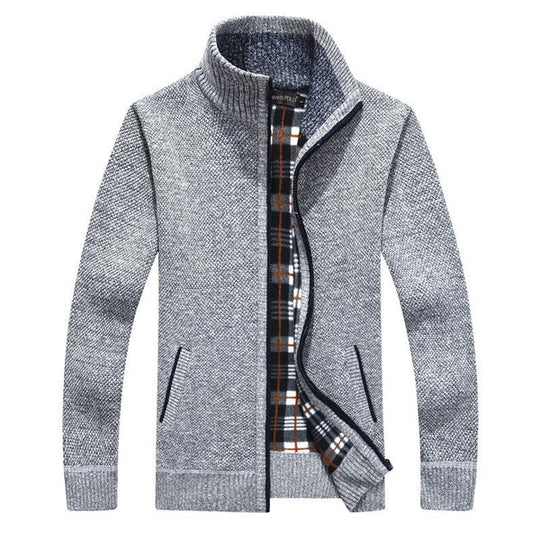 Men’s Cardigan – Zip-Up Knit Sweater