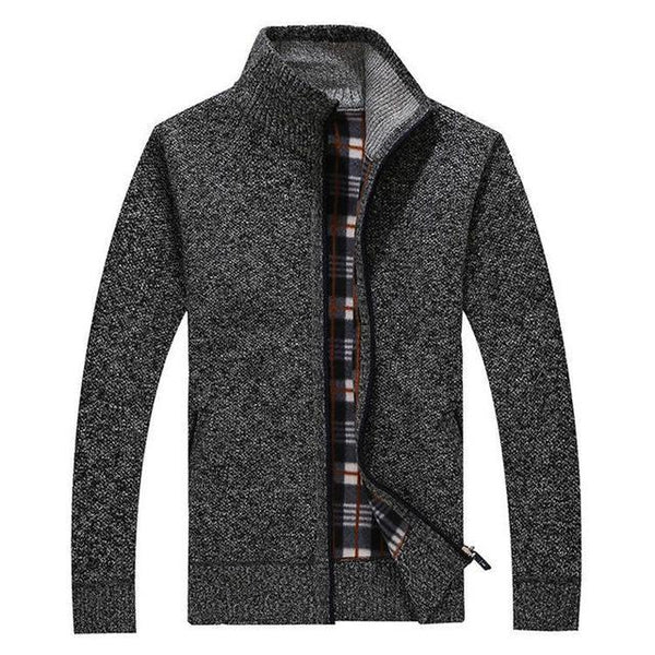 Men’s Cardigan – Zip-Up Knit Sweater