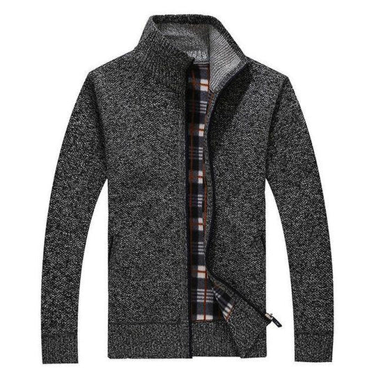 Men’s Cardigan – Zip-Up Knit Sweater