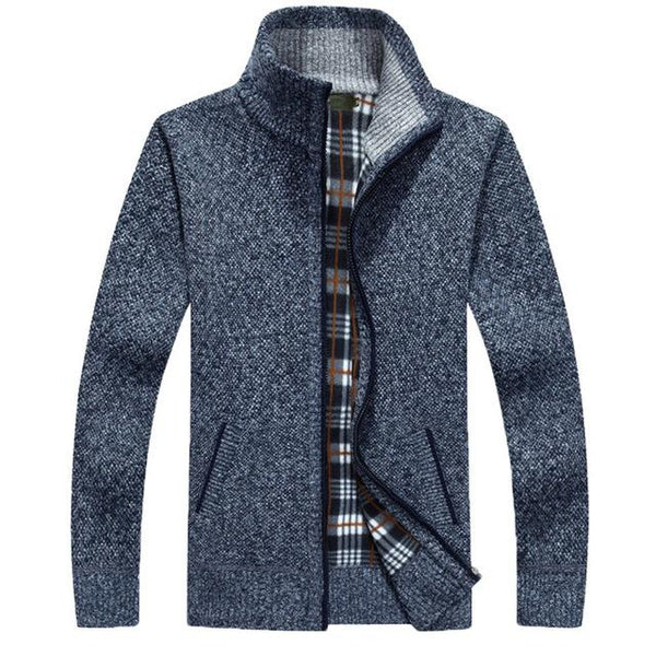 Men’s Cardigan – Zip-Up Knit Sweater