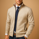 Barclay & Bloom | Men’s Zip Cardigan – Wool Blend Smart Casual Knit Jacket