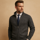 Barclay & Bloom | Men’s Zip Cardigan – Wool Blend Smart Casual Knit Jacket