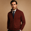 Barclay & Bloom | Men’s Zip Cardigan – Wool Blend Smart Casual Knit Jacket