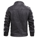 Barclay & Bloom | Men’s Leather Jacket – Classic Zipper Style with Stand Collar