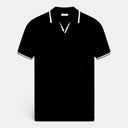 Men’s Slim Fit Polo Shirt Contrast Collar Lightweight Knit